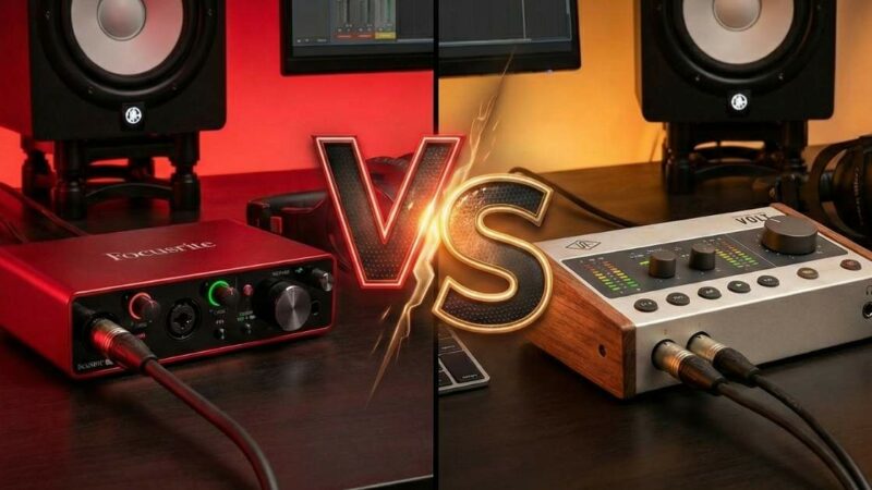 Focusrite Scarlett vs UA Volt : Le comparatif ultime 2026